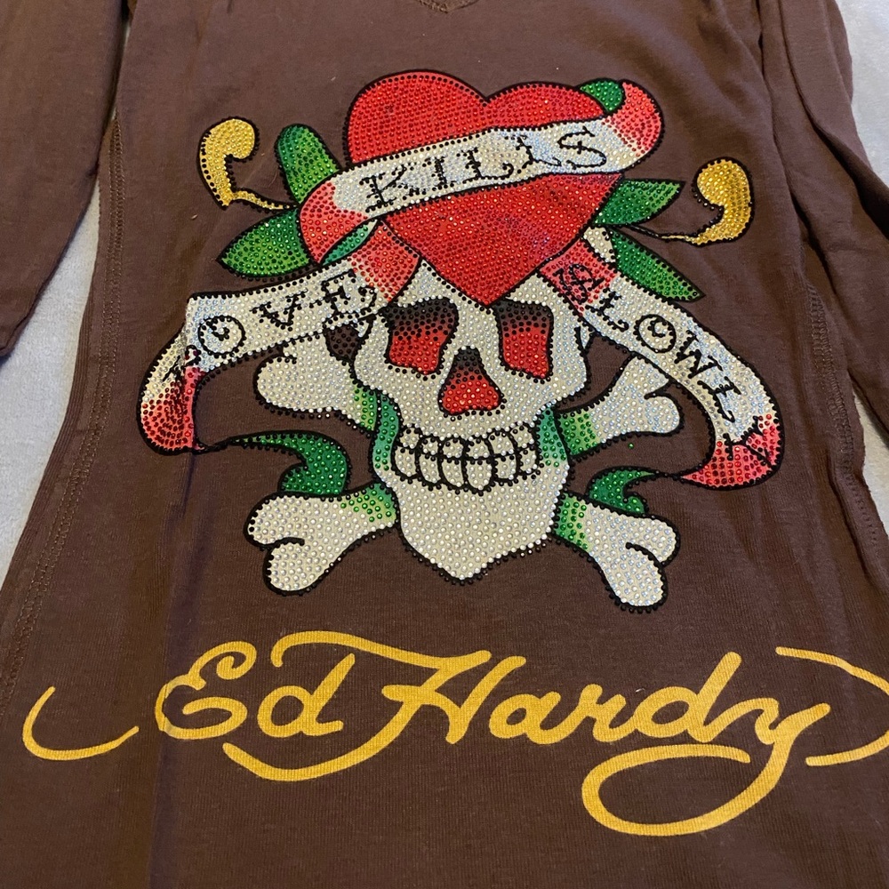 EUC Don Ed Hardy long sleeve shirt